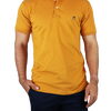 Player Tipo Polo Color Mostaza Con Bordado Corte Slim Fit Para Hombre 